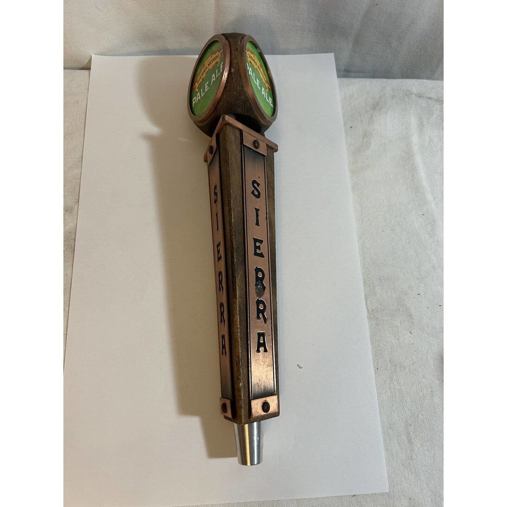 Sierra Nevada Pale Ale Interchangeable Labels Beer Tap Handle 12" Brn & Rstic